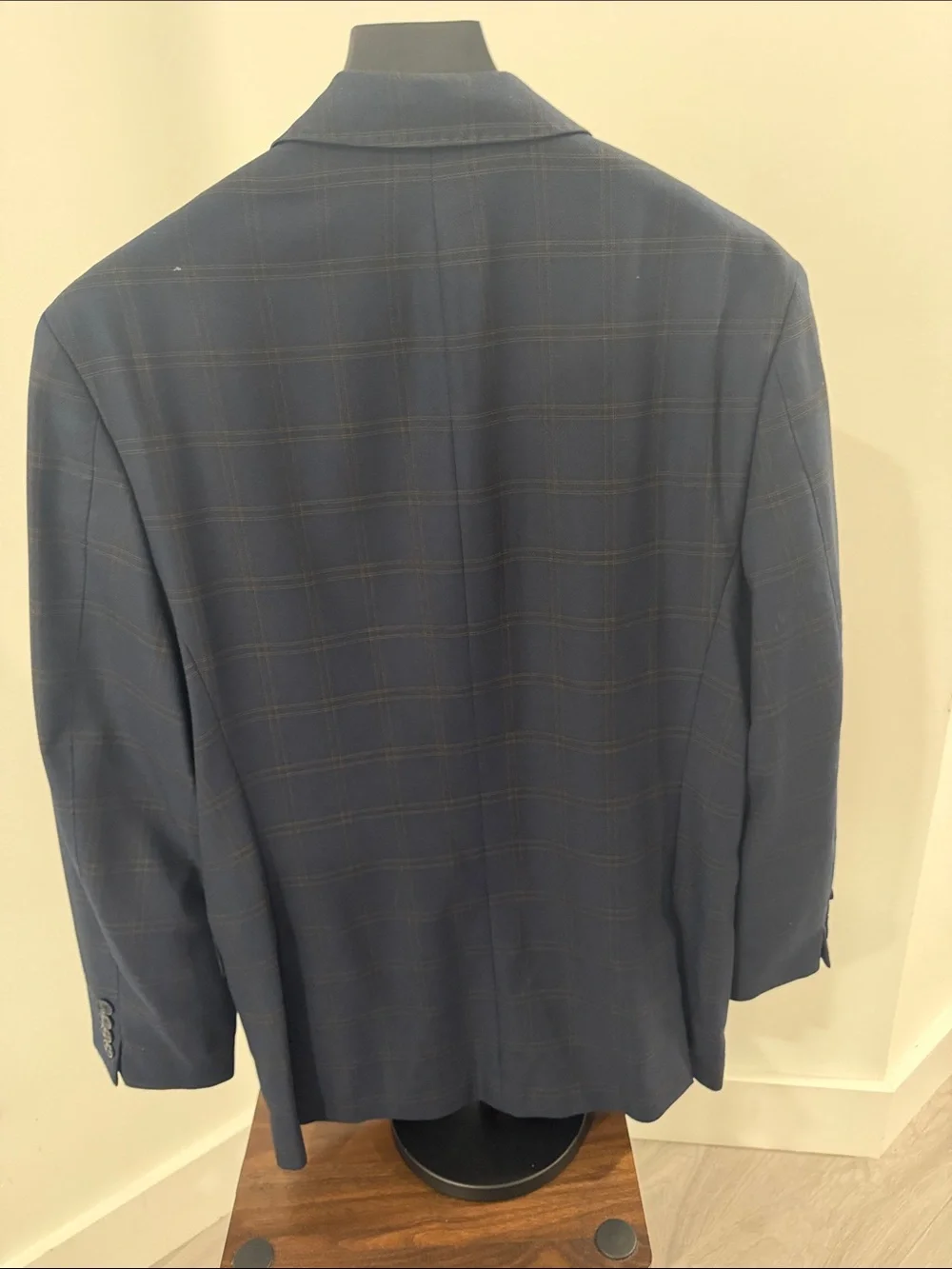 Zara Men's Navy Windowpane Sport Coat size US38